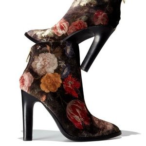 Joie Blayze Floral Velvet Booties